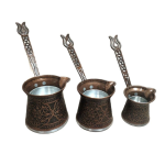 Комплект турок Сталь Замак №2 цвет шоколад 3шт