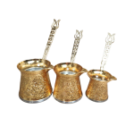 Комплект турок Сталь Замак №2 цвет золото 3шт