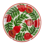 Ляган Риштанская Керамика 38 см. плоский, Гранат