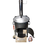 Печь разборная с трубой 100 мм под казан 6 литров с платформой