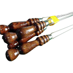 Шампур Кавказский для грибов и овощей с деревянной ручкой, 40 см