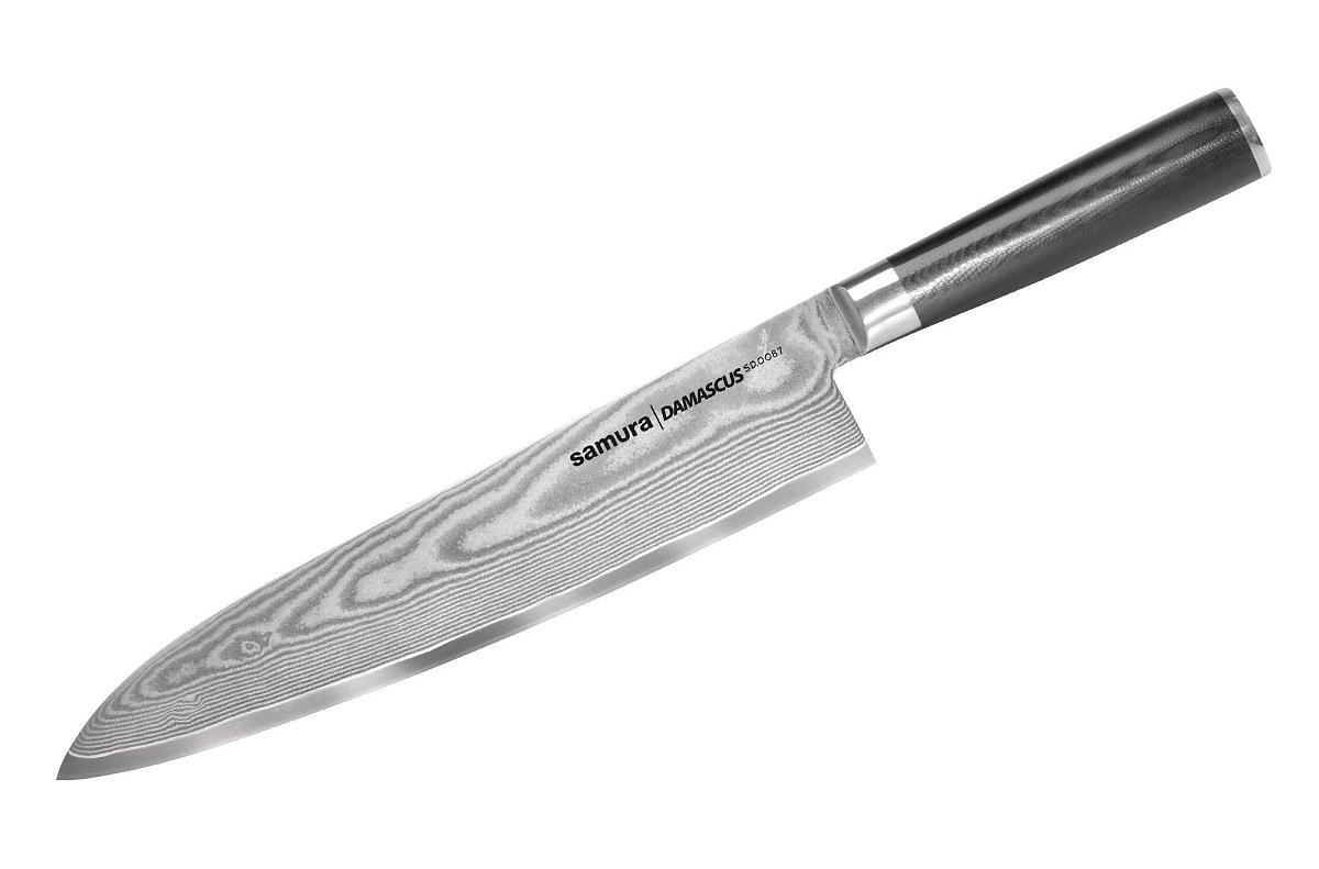 Шеф-нож Samura Damascus, 240 мм, Черный - изображение 1