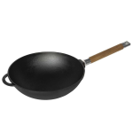 Сковорода чугунная ВОК с деревянной ручкой (WOK) 26см ГАРДАРИКА