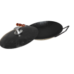 Вок из вороненой стали с крышкой 31 см